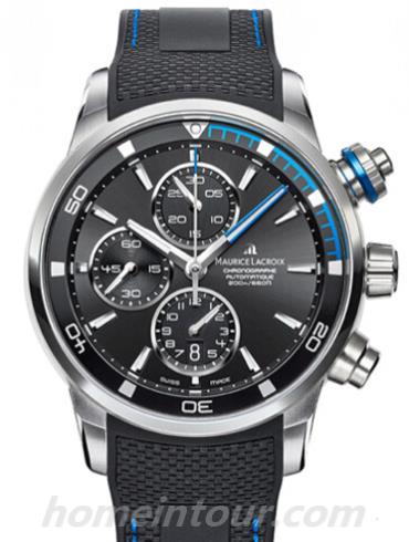 艾美PT6008-SS001-331男表奔涛系列-黑色表带/表径43mm