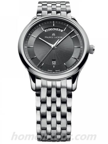 艾美LC1227-SS002-330男表典雅系列-银色表带/表径38mm