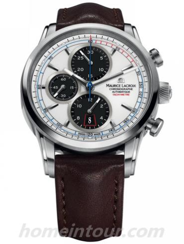 艾美PT6288-SS001-130男表奔涛系列-棕色表带/表径43mm