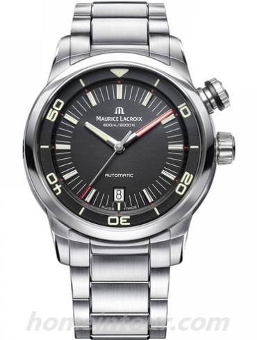 艾美PT6248-SS002-330男表奔涛系列-银色表带/表径43mm