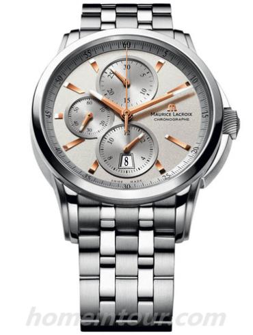 艾美PT6188-SS002-131男表奔涛系列-银色表带/表径43mm