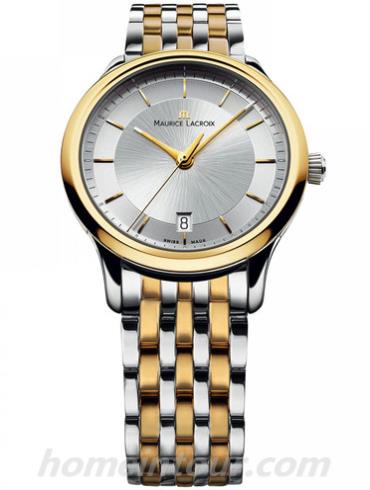 艾美LC1237-PVY13-130男表典雅系列-间金色表带/表径38mm