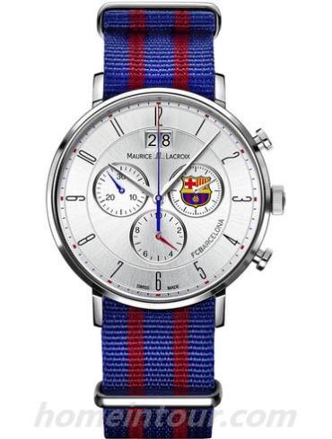 艾美EL1088-SS002-120N男表Eliros系列-蓝色/红色表带/表径40mm