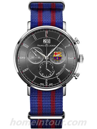 艾美EL1088-SS002-320N男表Eliros系列-蓝色/红色表带/表径40mm