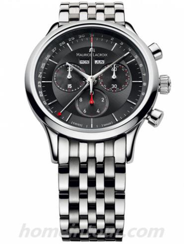 艾美LC1228-SS002-331男表典雅系列-银色表带/表径40mm