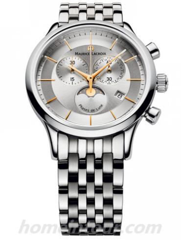 艾美LC1148-SS002-132男表典雅系列-银色表带/表径40mm