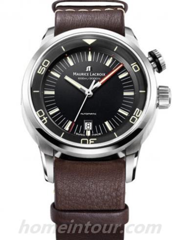 艾美PT6248-SS001-130-002男表奔涛系列-棕色表带/表径43mm