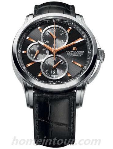 艾美PT6188-SS001-332男表奔涛系列-黑色表带/表径43mm