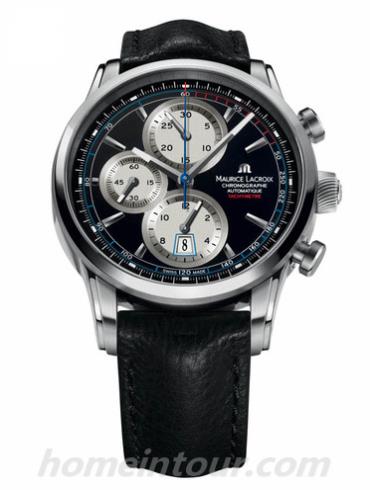 艾美PT6288-SS001-330男表奔涛系列-黑色表带/表径43mm