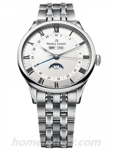 艾美MP6607-SS002-112男表匠心系列-银色表带/表径40mm