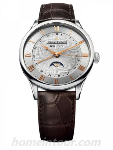 艾美MP6607-SS001-111男表匠心系列-棕色表带/表径40mm