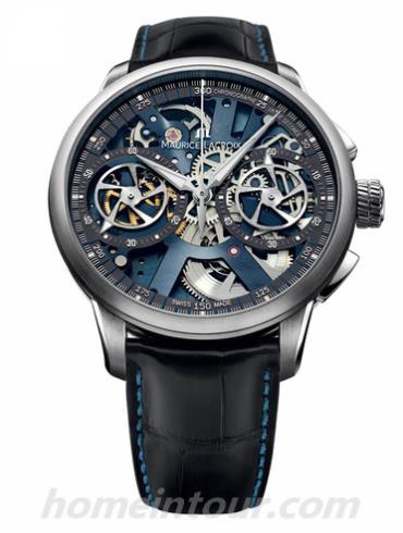 艾美MP7128-SS001-400男表匠心系列-黑色表带/表径45mm