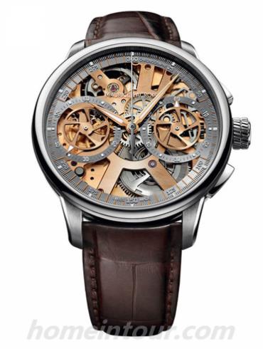 艾美MP7128-SS001-500男表匠心系列-棕色表带/表径45mm