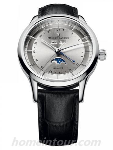 艾美LC6068-SS001-131男表典雅系列-黑色表带/表径40mm