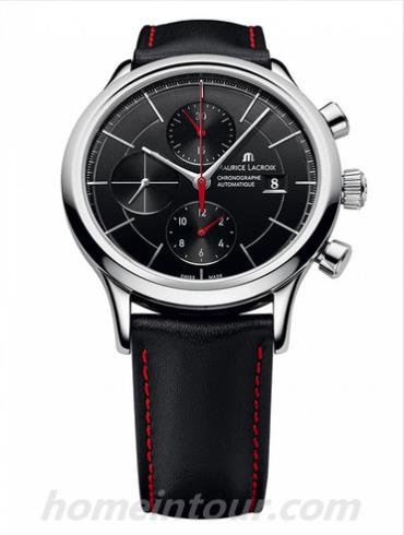 艾美LC6058-SS001-332男表典雅系列-黑色表带/表径41mm