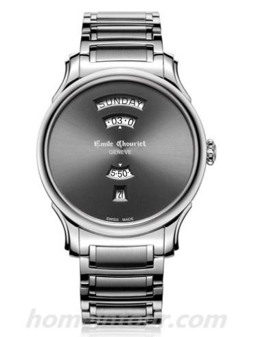 艾米龙18.1129.G.6.2.63.6男表Héritier传承系列-银色表带/表径&#8211;