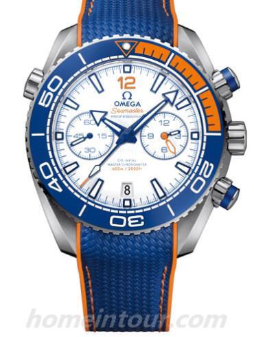 欧米茄215.32.46.51.04.001男表海马系列-蓝色表带/表径45.5mm