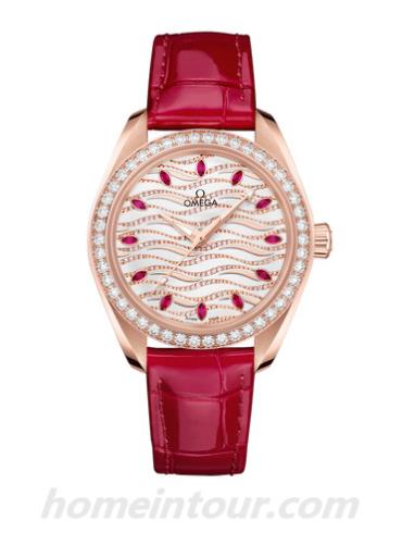 欧米茄220.58.34.20.99.004男表海马系列-红色表带/表径34mm