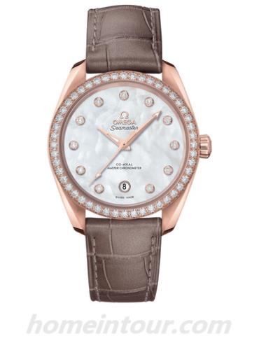 欧米茄220.58.38.20.55.001男表海马系列-棕色表带/表径38mm