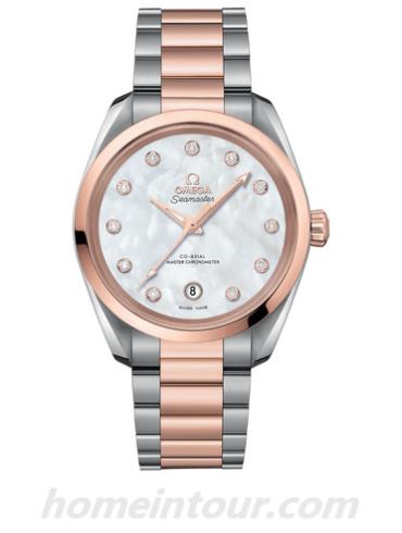 欧米茄220.20.38.20.55.001男表海马系列-银色表带/表径38mm