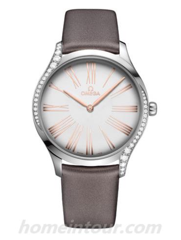 欧米茄428.17.39.60.02.001男表碟飞系列-灰色表带/表径39mm