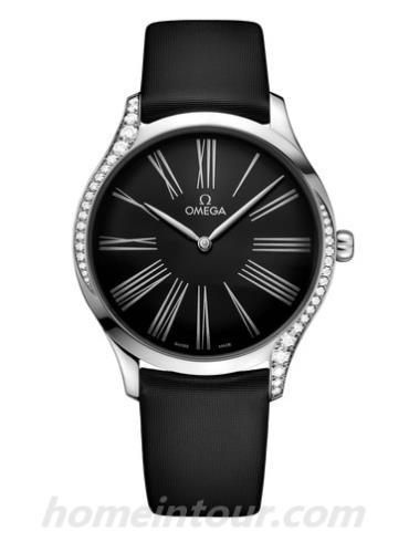 欧米茄428.17.39.60.01.001男表碟飞系列-黑色表带/表径39mm