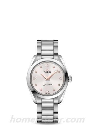 欧米茄220.10.28.60.54.001女表海马系列-银色表带/表径28mm