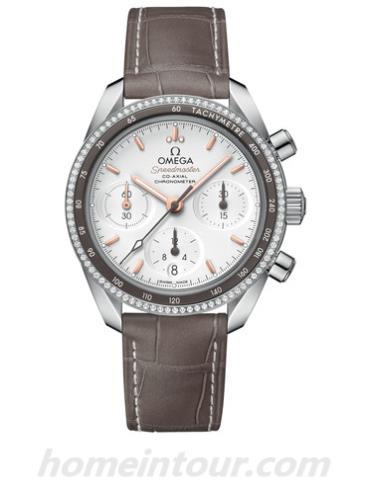 欧米茄324.38.38.50.02.001男表超霸系列-灰色表带/表径38mm