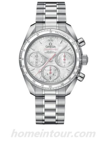 欧米茄324.30.38.50.55.001男表超霸系列-银色表带/表径38mm