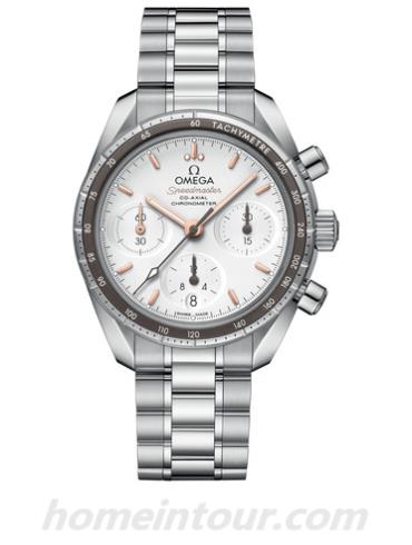 欧米茄324.30.38.50.02.001男表超霸系列-银色表带/表径38mm