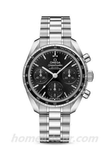 欧米茄324.30.38.50.01.001男表超霸系列-银色表带/表径38mm