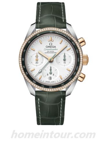 欧米茄324.28.38.50.02.001男表超霸系列-绿色表带/表径38mm