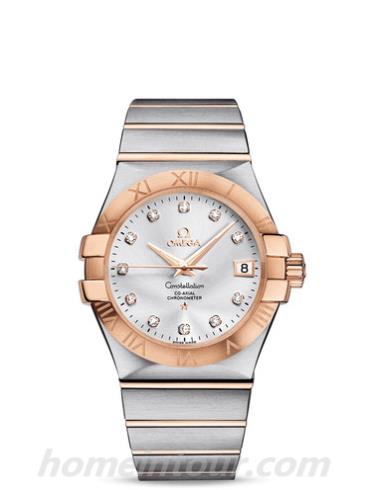 欧米茄123.20.35.20.52.001男表星座系列-银色表带/表径35mm