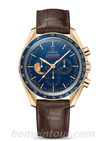 欧米茄311.63.42.30.03.001男表超霸系列-棕色表带/表径42mm