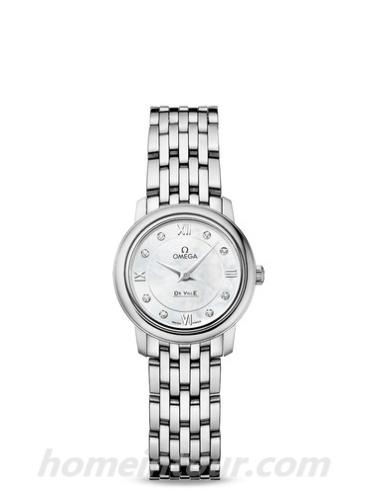 欧米茄424.10.24.60.55.001女表碟飞系列-银色表带/表径24.4mm