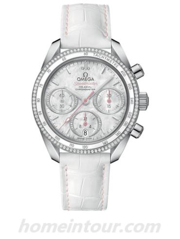 欧米茄324.38.38.50.55.001男表超霸系列-白色表带/表径38mm