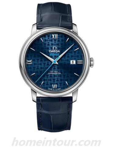 欧米茄424.13.40.20.03.003男表碟飞系列-蓝色表带/表径39.5mm