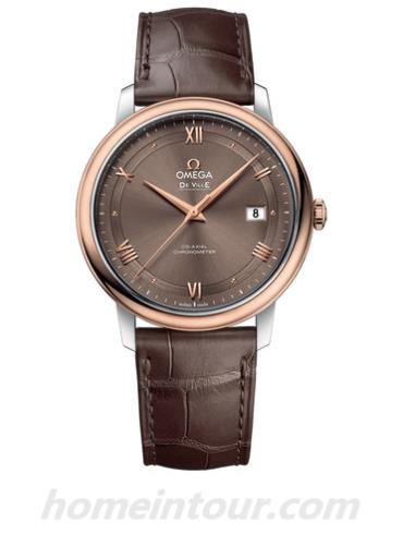 欧米茄424.23.40.20.13.001男表碟飞系列-棕色表带/表径39.5mm