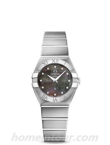 欧米茄123.10.24.60.57.003女表星座系列-银色表带/表径24mm