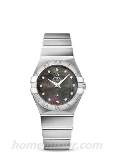 欧米茄123.10.27.60.57.003女表星座系列-银色表带/表径27mm