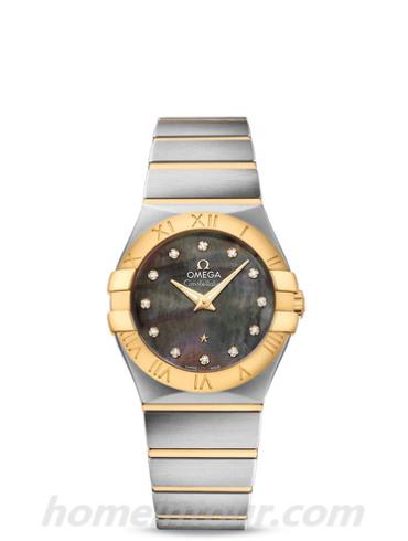 欧米茄123.20.27.60.57.007女表星座系列-间金色表带/表径27mm