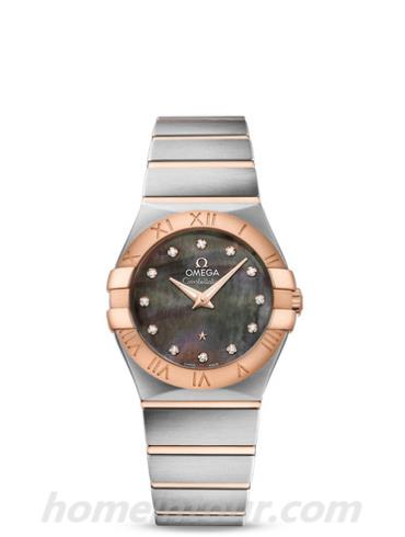 欧米茄123.20.27.60.57.006女表星座系列-间金色表带/表径27mm