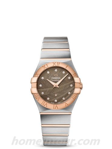 欧米茄123.20.27.60.63.003女表星座系列-间金色表带/表径27mm