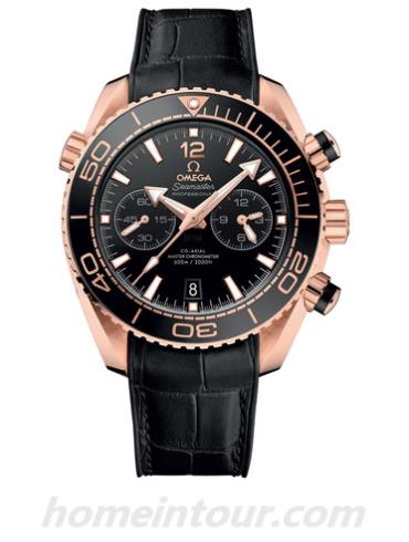 欧米茄215.63.46.51.01.001男表海马系列-黑色表带/表径45.5mm