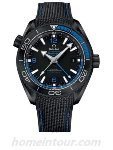 欧米茄215.92.46.22.01.002男表海马系列-黑色表带/表径45.5mm