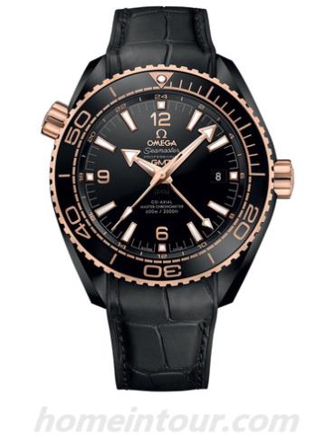 欧米茄215.63.46.22.01.001男表海马系列-黑色表带/表径45.5mm