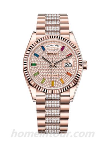 劳力士128235-0040男表星期日历型-表带/表径36mm