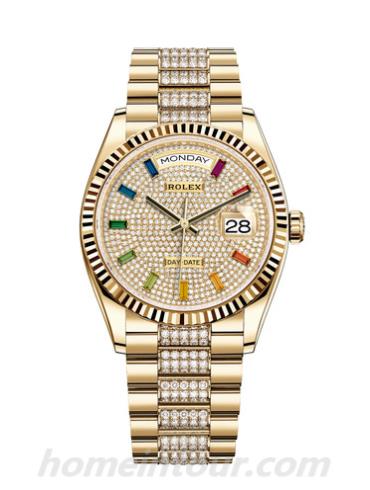 劳力士128238-0052男表星期日历型-表带/表径36mm