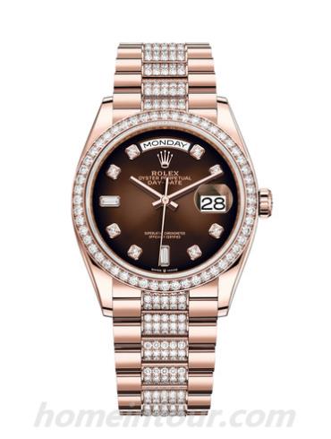 劳力士128345RBR-0041男表星期日历型-表带/表径36mm