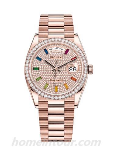 劳力士128345RBR-0042男表星期日历型-表带/表径36mm